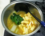 ほうれん草と白菜(＋油揚げ)の味噌汁作り方6写真