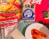 簡単キムチ、お餅入りコーンスープ作り方1写真