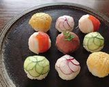 お祝いに♡ラップで簡単手まり寿司作り方7写真