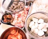 簡単☆煮込10分 我が家の田舎風筑前煮作り方1写真
