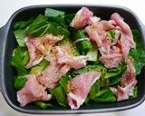 簡単お節！肉巻きと小松菜の黒胡椒煮作り方1写真