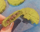 小倉餡入り抹茶クッキー（❁月餅風）作り方11写真