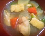 香ばしい豆焼き餅のけんちん汁風お雑煮作り方10写真