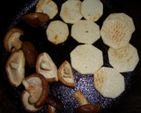 長芋と椎茸のわさびマヨネーズ炒め作り方3写真