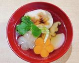 お正月に簡単！☆紅白梅のお雑煮☆作り方4写真