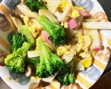 レンジお節材料消費ブロッコリー卵甘酢炒め作り方17写真