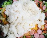簡単！お袋の味♪大根の葉を使った焼き飯☆作り方3写真