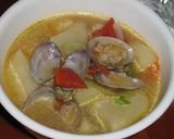 あさりとじゃがいもの熱々スープ作り方6写真