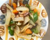 全てレンジチリソース炒め味大根青椒肉絲風作り方14写真