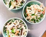 豆腐バーグ&カルビクッパ豚こま乗ドーム蒸作り方12写真
