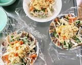 豆腐バーグ&カルビクッパ豚こま乗ドーム蒸作り方22写真