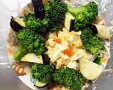 豆腐バーグ&カルビクッパ豚こま乗ドーム蒸作り方23写真