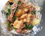 豆腐バーグ&カルビクッパ豚こま乗ドーム蒸作り方25写真