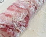 豚バラのパプリカほうれん草巻き作り方3写真