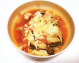 【簡単】余り野菜と鶏ひき肉のトマトスープ作り方6写真
