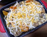 筑前煮リメイク！ふわとろチーズ焼き作り方3写真