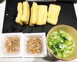 ネギ納豆餅巾着作り方1写真