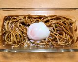 焼きカレーうどんのチーズと温泉卵乗せ作り方5写真