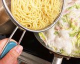 白菜のクリームパスタ作り方5写真