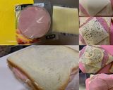 茹で卵とハム&チーズのサンドイッチ作り方6写真
