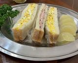 茹で卵とハム&チーズのサンドイッチ作り方8写真