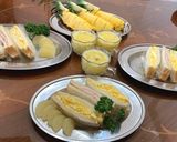 茹で卵とハム&チーズのサンドイッチ作り方9写真