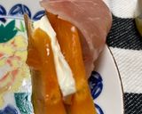 柿と生ハムのクリームチーズ巻き作り方2写真
