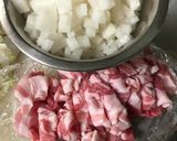 豚バラ肉と大根のコクうま甘辛丼作り方1写真