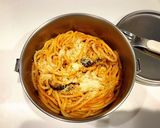 今日は置き弁(ミートソースパスタ)作り方1写真