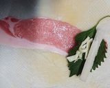 お弁当★のび～る餅入りシソチーズ肉巻き作り方2写真
