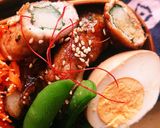 お弁当★のび～る餅入りシソチーズ肉巻き作り方7写真
