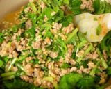 万願寺しし唐と大根の葉っぱの麻婆作り方5写真