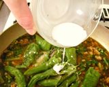 万願寺しし唐と大根の葉っぱの麻婆作り方6写真