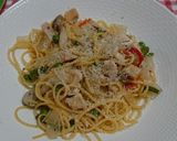 メカジキとオクラとパプリカのパスタ作り方9写真