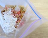 簡単揚げ焼き!桜エビと煎り大豆のかき揚げ作り方1写真