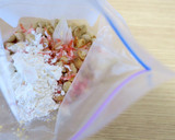 簡単揚げ焼き！桜エビと福豆のかき揚げ作り方1写真