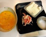 カニカマで〜温か〜あんかけ豆腐スープ作り方1写真