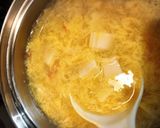 カニカマで〜温か〜あんかけ豆腐スープ作り方4写真