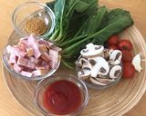 ほうれん草とベーコンのトマトパスタ作り方1写真