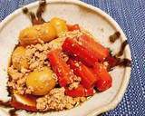 里芋と鶏ひき肉の放ったらかし煮っ転がし♡作り方5写真