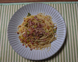 ヨウサマの減塩ネギと焼豚のペペロンチーノ作り方3写真
