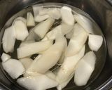 ベビー帆立とウドのにんにく味噌炒め作り方4写真