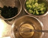 簡単5分我が家のきゅうりとワカメの酢の物作り方1写真