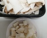 切り餅入りエリンギのおこわ作り方1写真