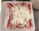 簡単　豚バラ薄切りと長ネギの照り焼き丼作り方1写真