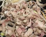 簡単　豚バラ薄切りと長ネギの照り焼き丼作り方3写真