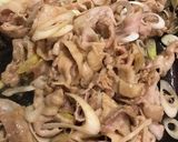簡単　豚バラ薄切りと長ネギの照り焼き丼作り方5写真