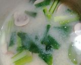 小松菜豆腐マッシュの味噌汁作り方4写真