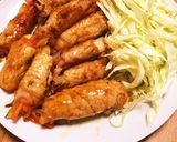 野菜とゆで卵の肉巻きピリ辛焼き作り方6写真