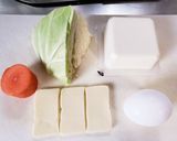 チーズのコクある豆腐&キャベツココット作り方1写真